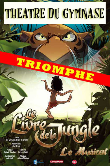 livre de la jungle au theatre du gymnase spectacle de noel 2023