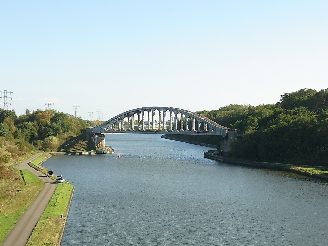 Auf einer Brücke bei Gellik