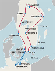 Reiseroute Nils Holgersson