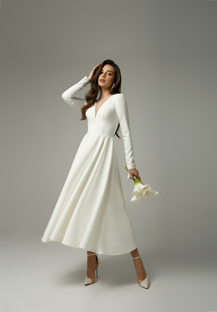 Kurzes Brautkleid, Standesamt Brautkleid, Standesamtbrautkleid, Kurze Brautkleider, Midi Brautkleid, knielanges Brautkleid,
