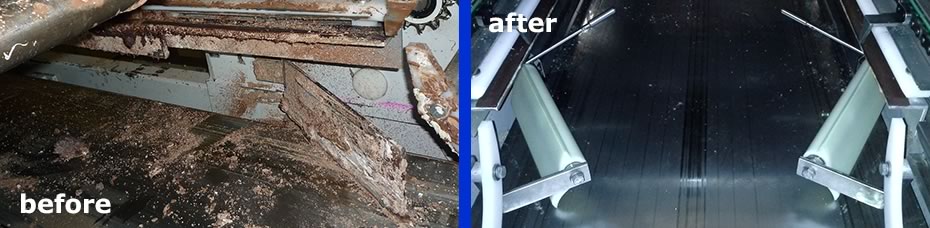 Quick and easy installation with the KAWE belt cleaner.