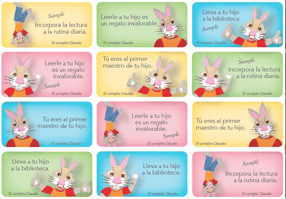 Early Literacy Sticker Sheet: Spanish Toddler