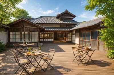 高崎ワイン会　中庭