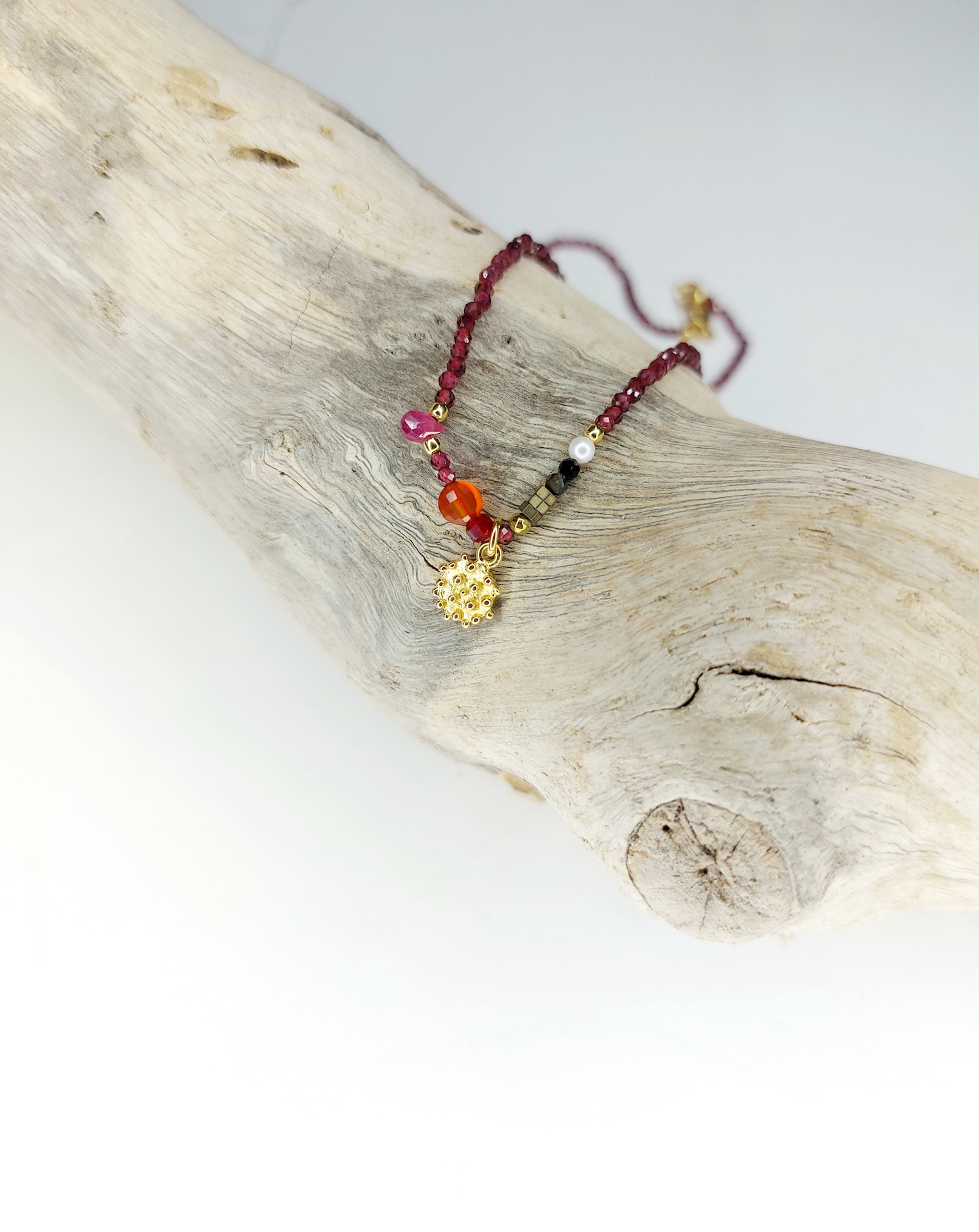 ras de cou pastille bogolan / vermeil / 129€