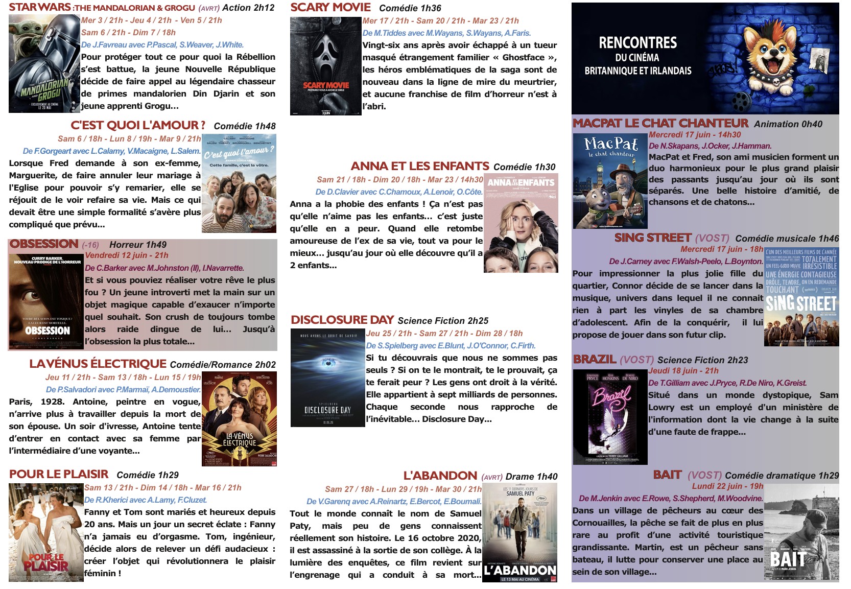 Programme général de juin 2026