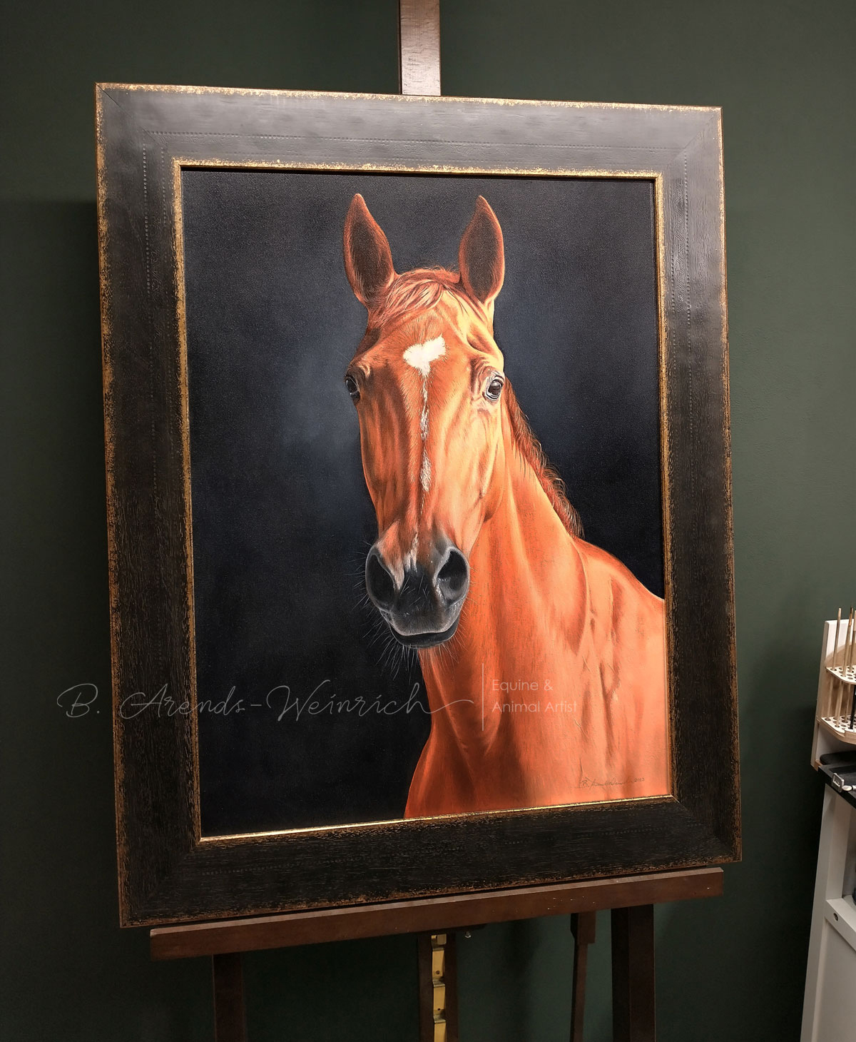 Ölgemälde Pferdeportrait auf Leinwand