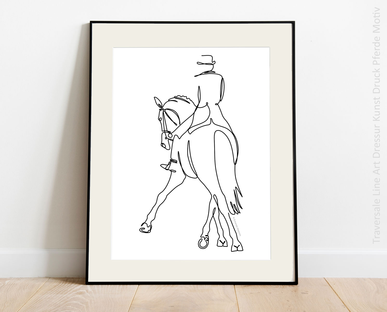 Line Art Dressur Motiv Dressage 