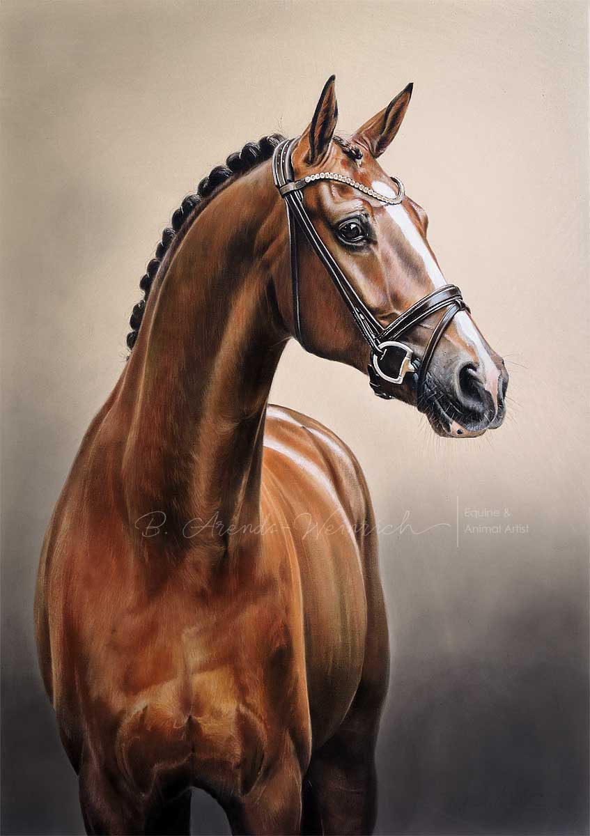 Ölgemälde Pferd Pferdeportrait Ölbild Oilpainting horse Leinwand Pferde Kuns
