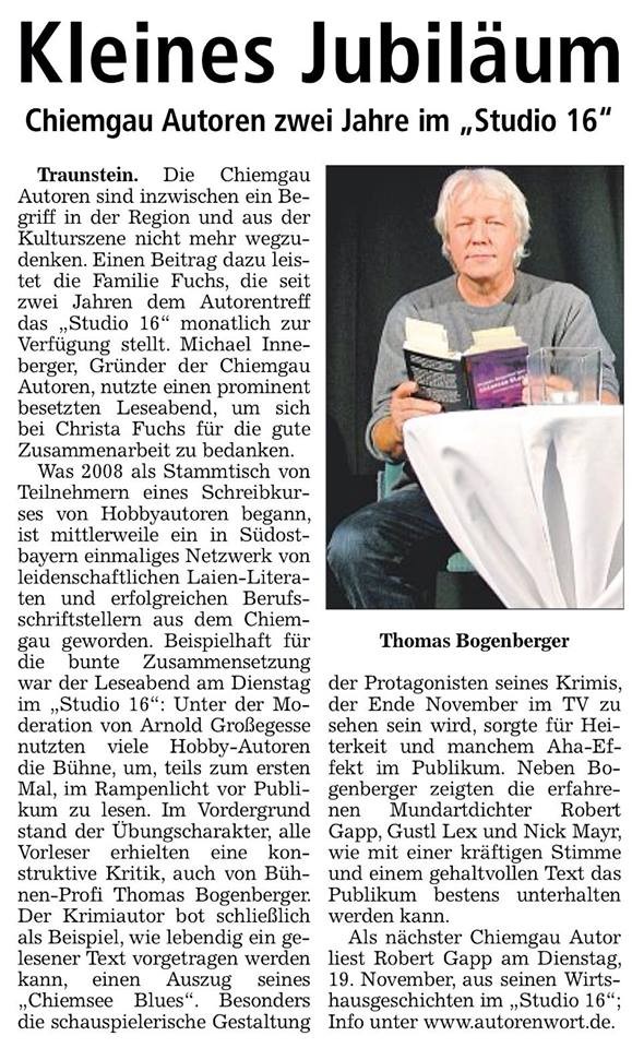 Pressebericht Chiemgau Autoren Studio 16