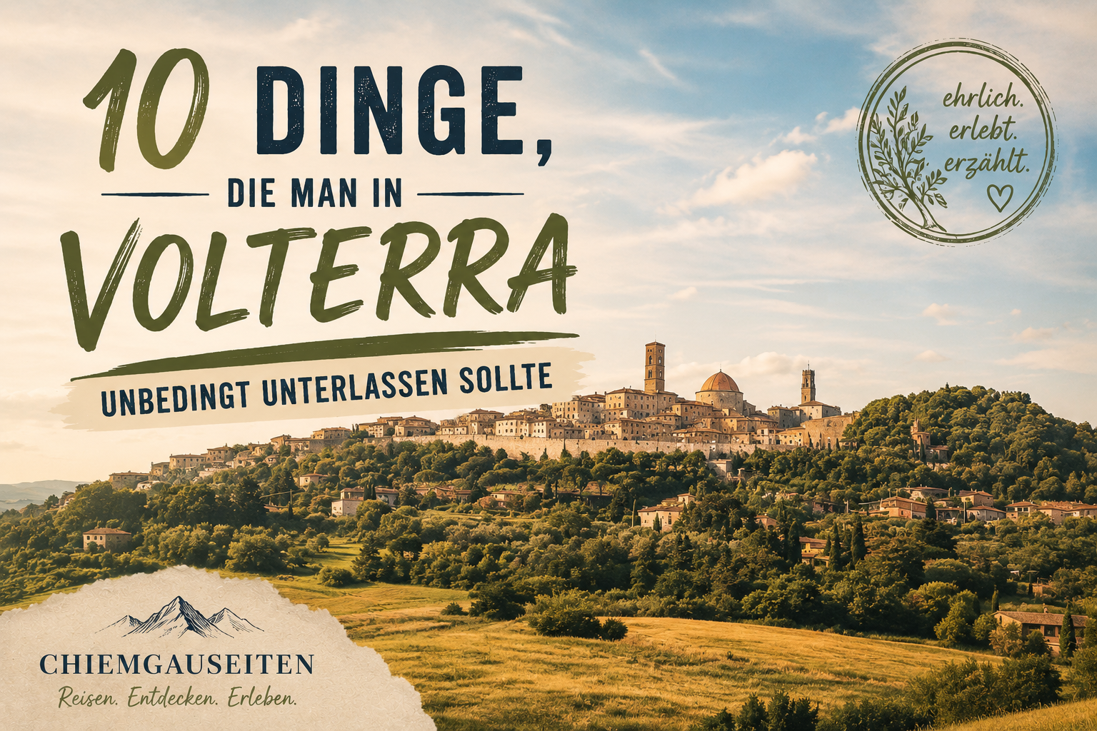 Volterra Toskana: 10 Dinge, die man unterlassen sollte