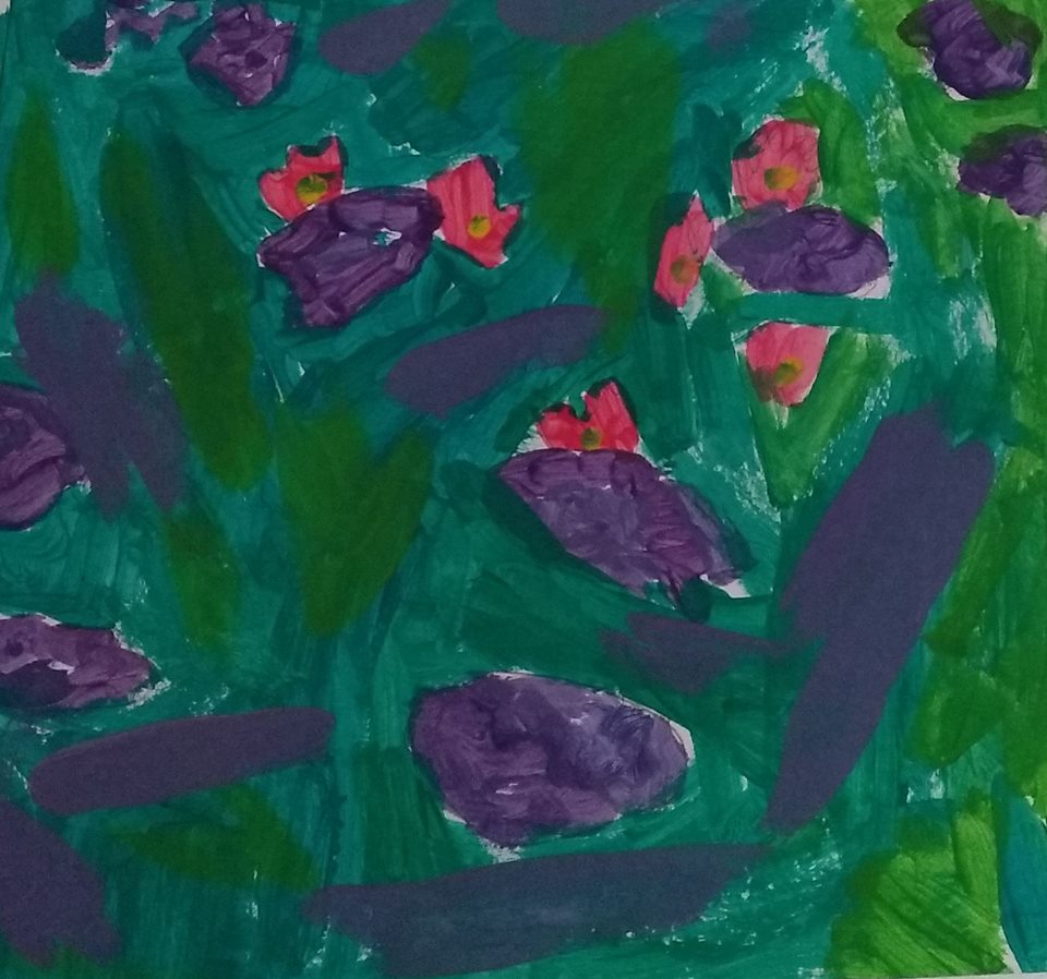 Luca - 6 anni - "le ninfee di Monet"