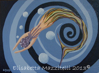 "Sirena I"  - Acrilico su tela - 40x30 cm - collezione privata