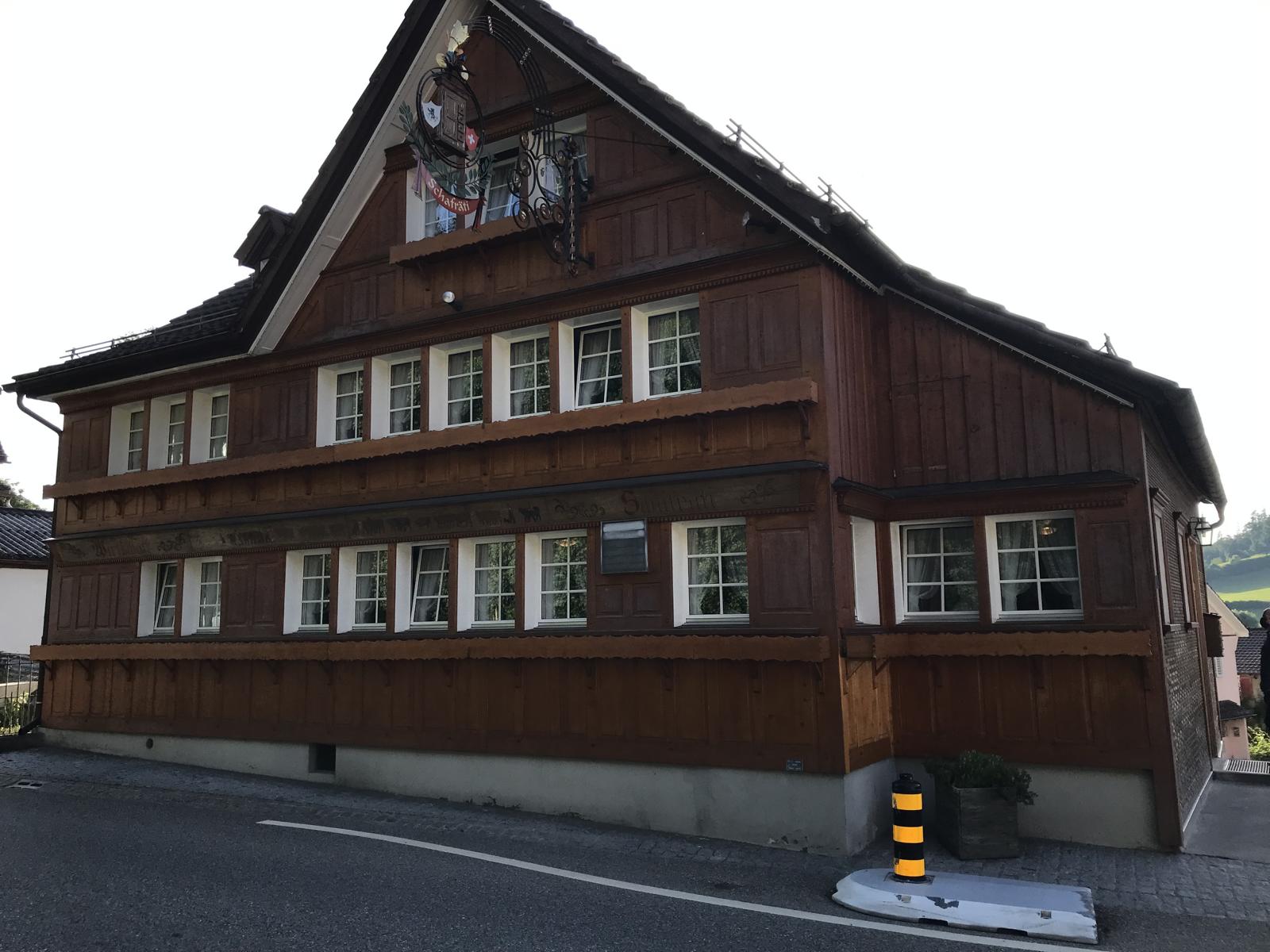 Nachtessen im Restaurant Schafräti, Herisau