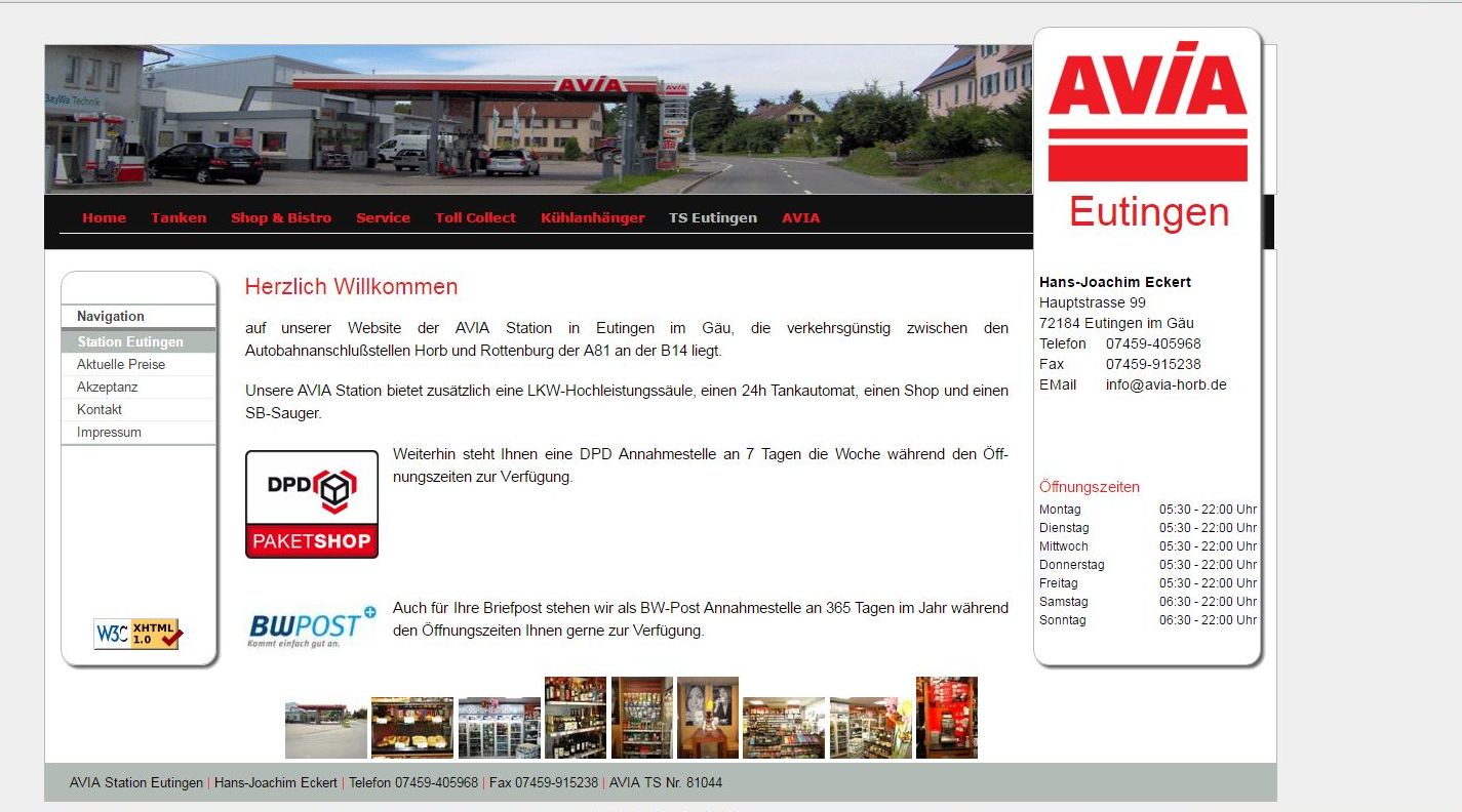 AVIA Tankstelle  Eutingen Hans Joachim Eckert