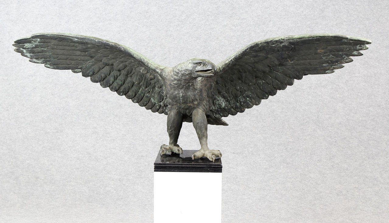 Bronzeadler vom Kriegerdenkmal Moers, 162cm, um 1920, Zuschlag 14.500 €