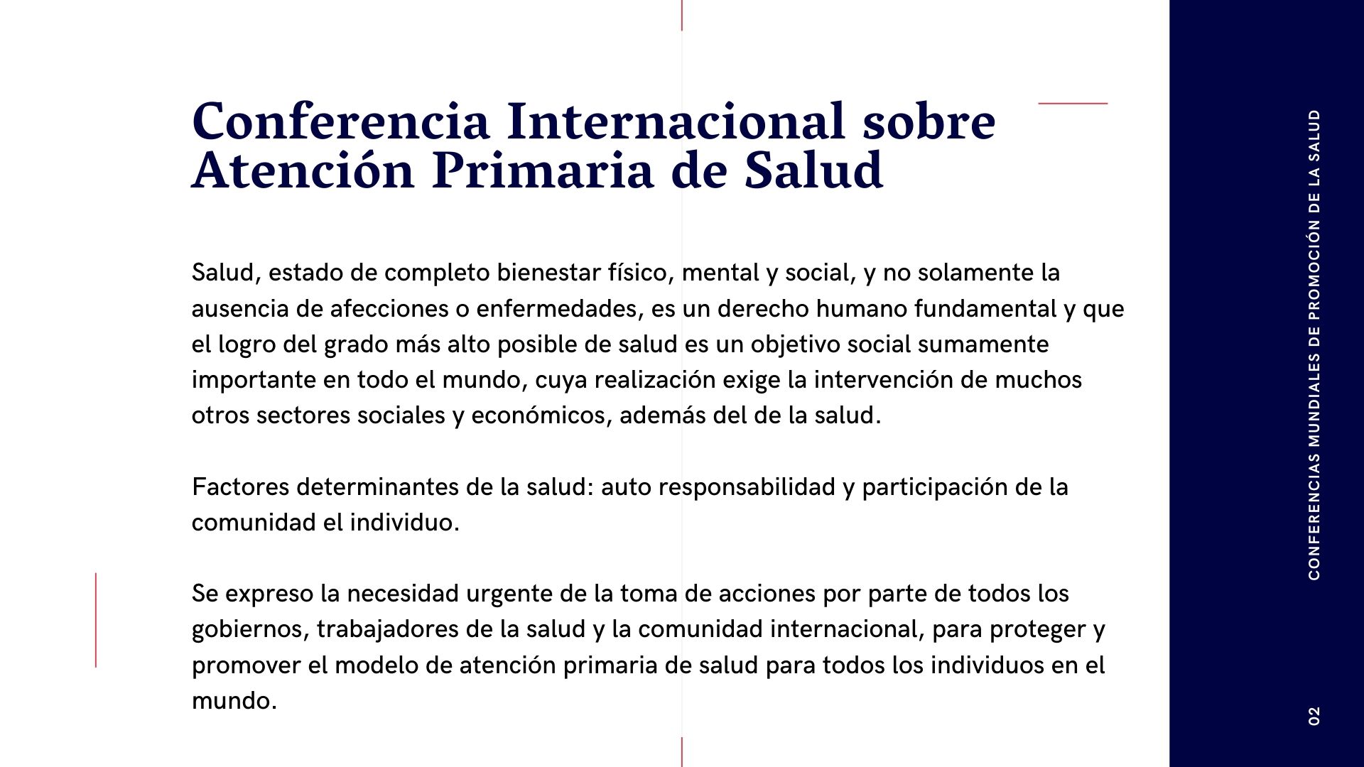 Conferencias Mundiales de Promoción de la Salud - Página web de