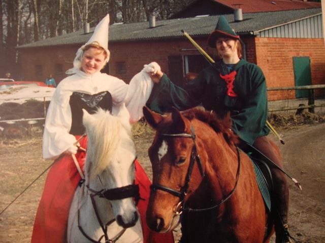 Faschingsreiten Hof Larsson, 1999, Robin Hood und Lady Marian