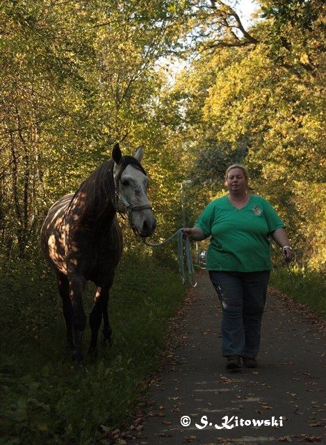 26.10.2010 - Katja und Momo auf dem Weg nach Wilstedt