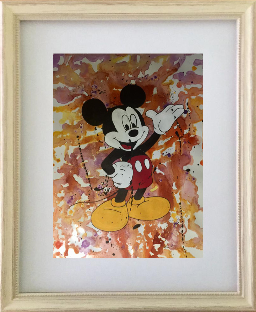 Mickey Watercolor 50x40cm