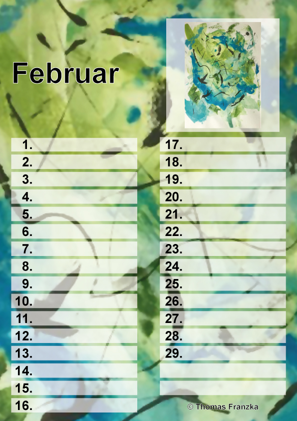 Birthdaycalendar A4