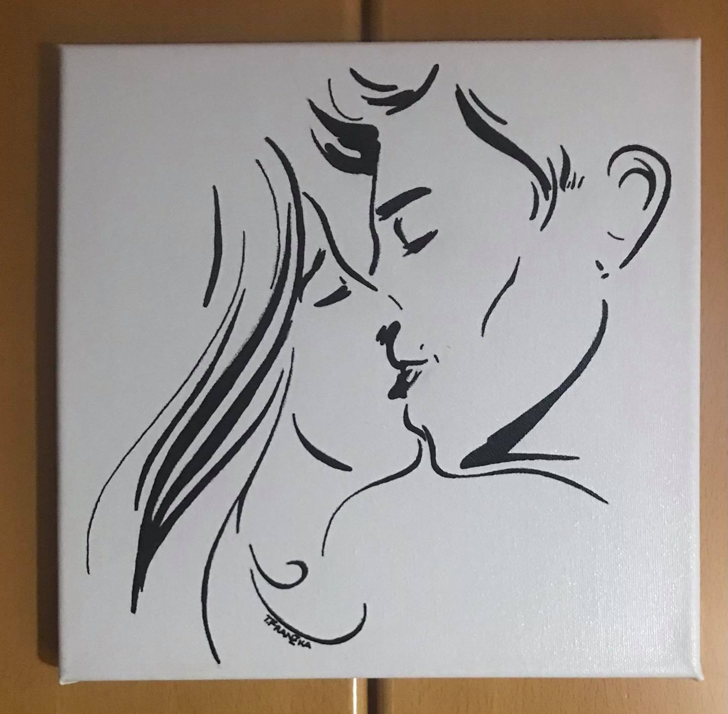 the kiss Acryl 30x30cm