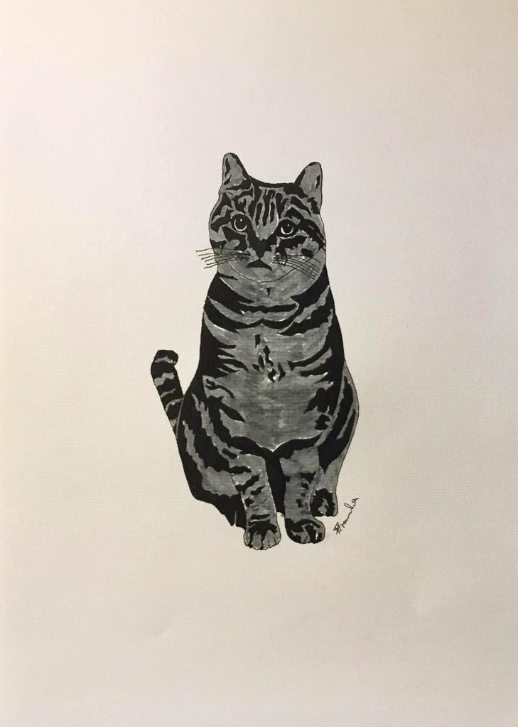 cats in the cradle Ink on Paper A4