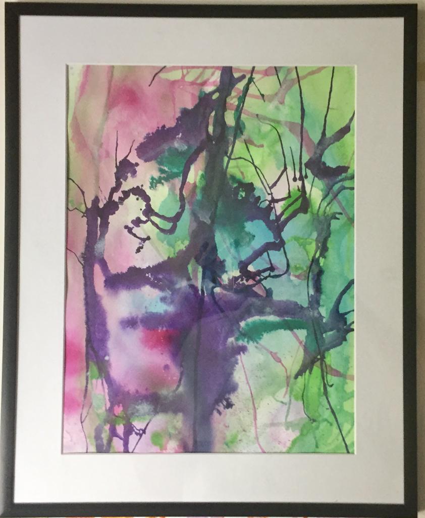 hidden face Watercolor on Paper 50x40cm