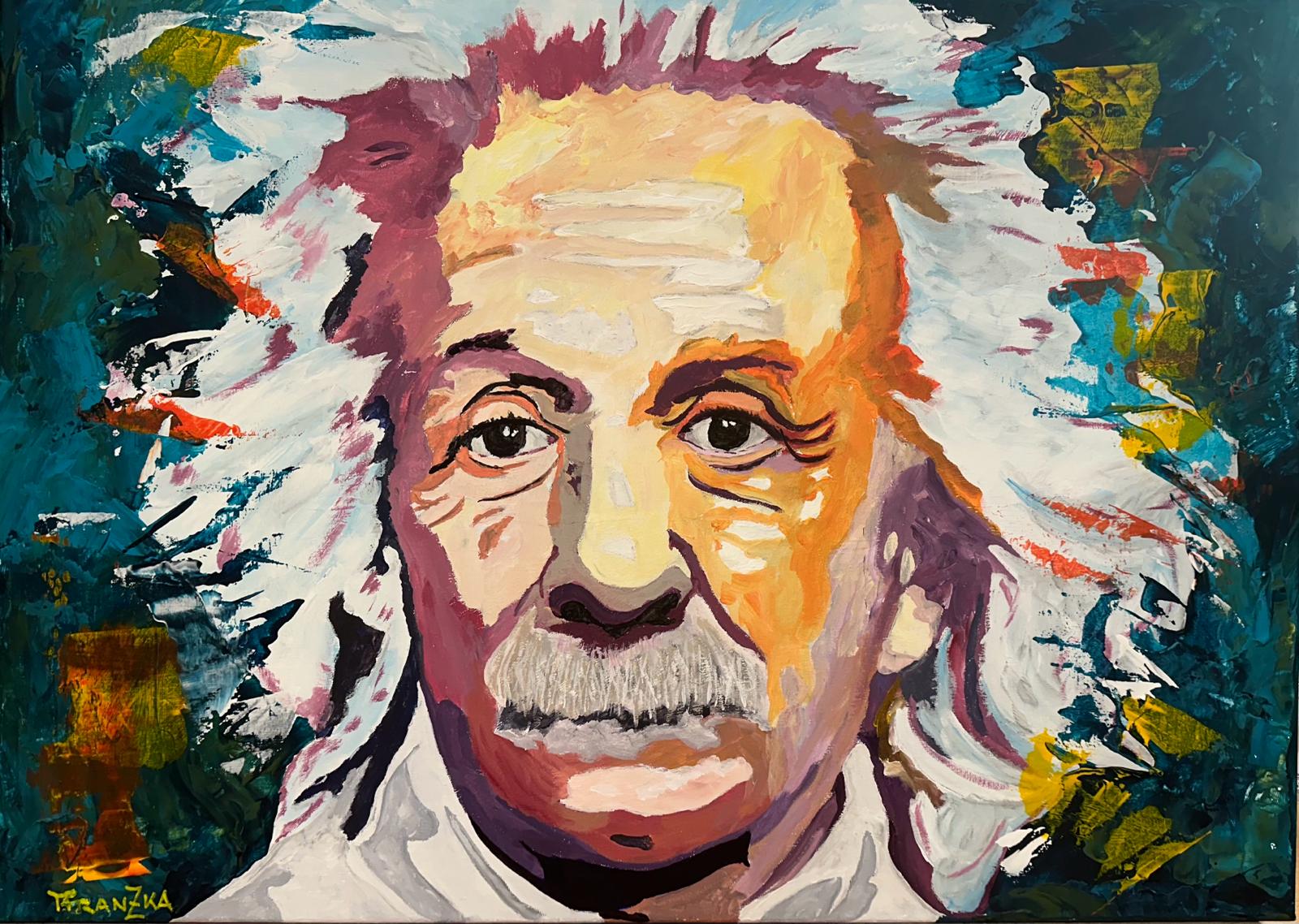 albert einstein Acryl 50x70cm