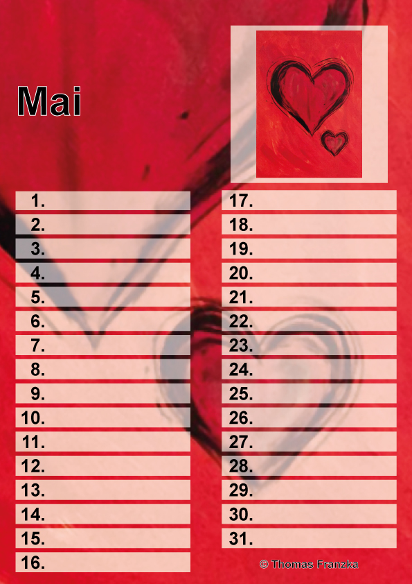 Birthdaycalendar A4