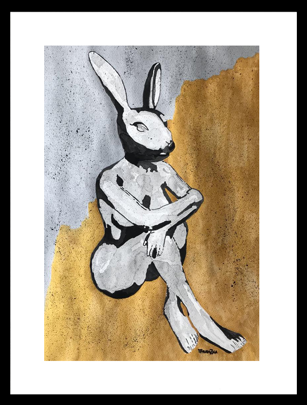 bunny Watercolor 50x40cm