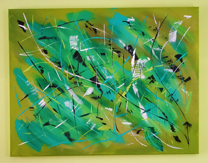 curves and lines Acrylic on Canvas 90x70 cm