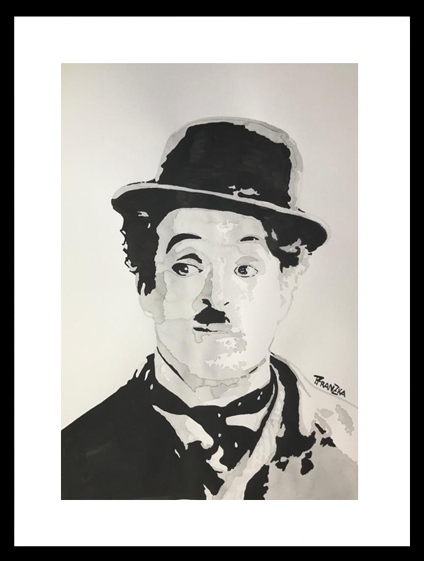Charly Chaplin 50x40cm