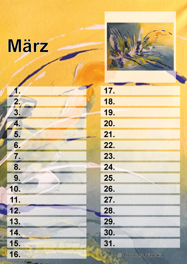 Birthdaycalendar A4