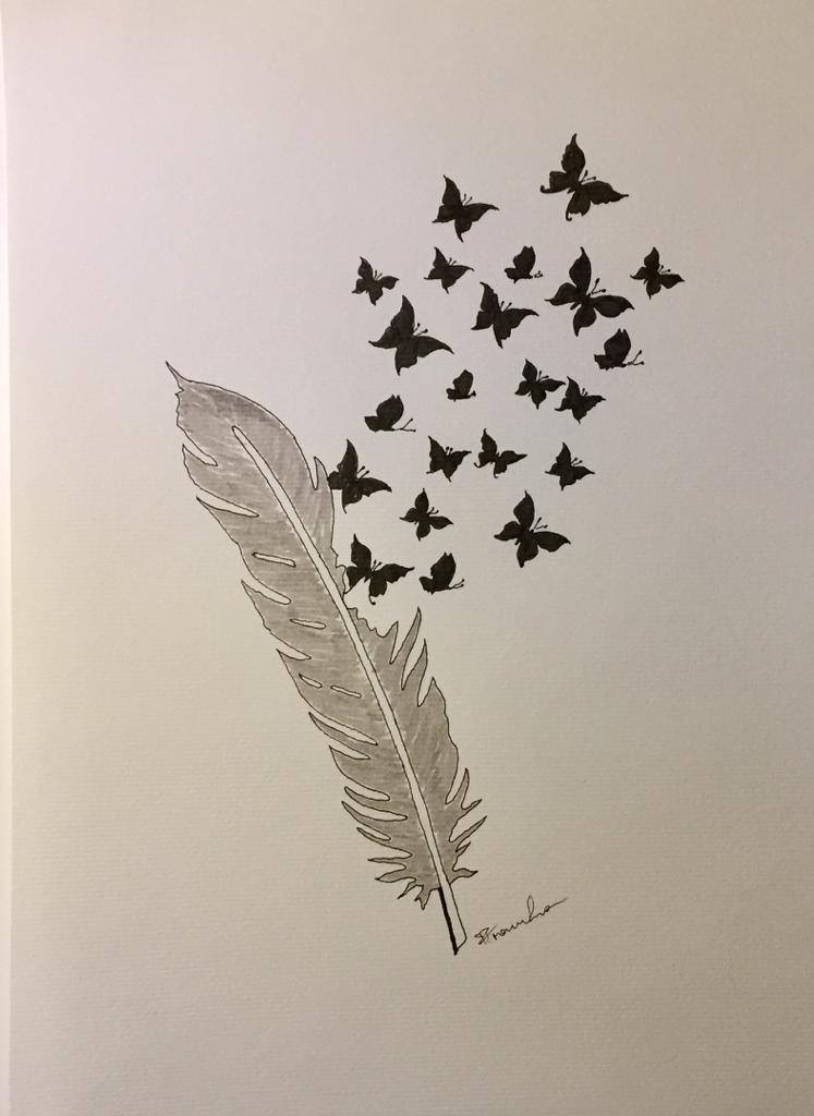 the flight Ink on Paper A4