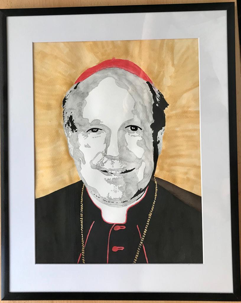 cardinal Aquarell on Paper 50x40cm