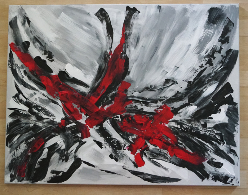 rednote Acrylic on Canvas 70x90 cm