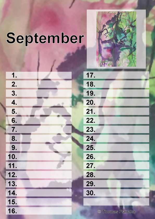 Birthdaycalendar A4