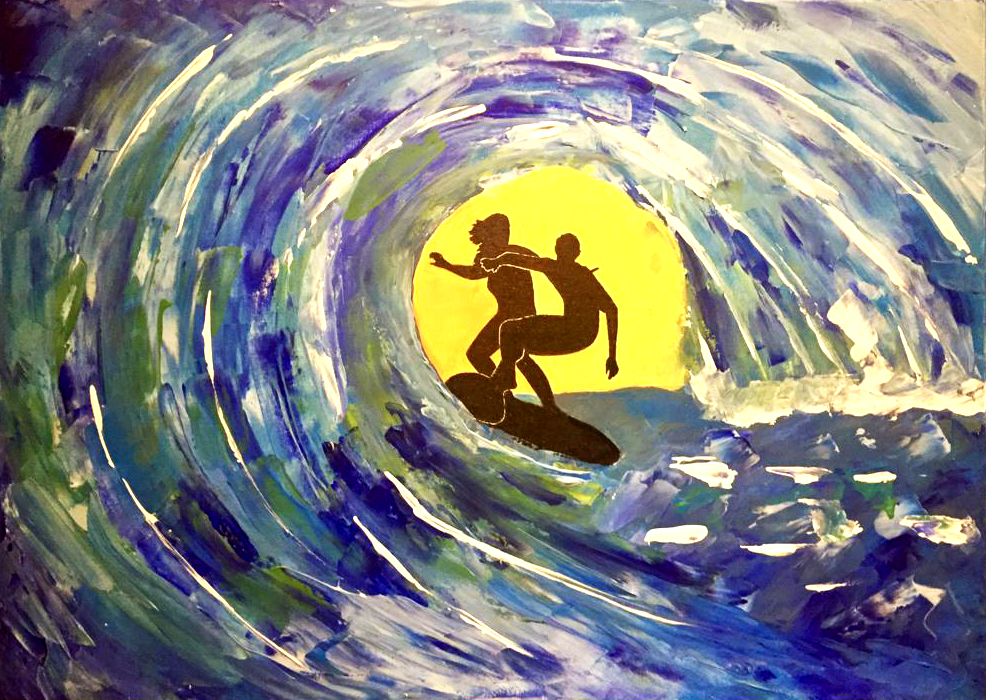 PaJa surfing Acryl on Canvas 50x70 cm