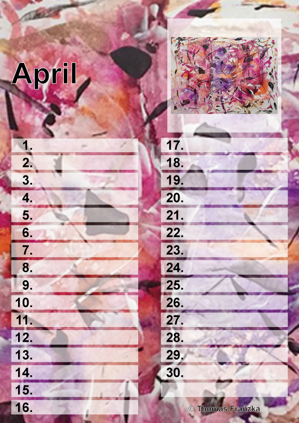 Birthdaycalendar A4