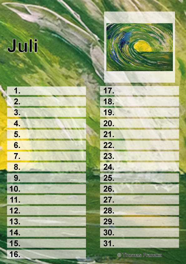 Birthdaycalendar A4
