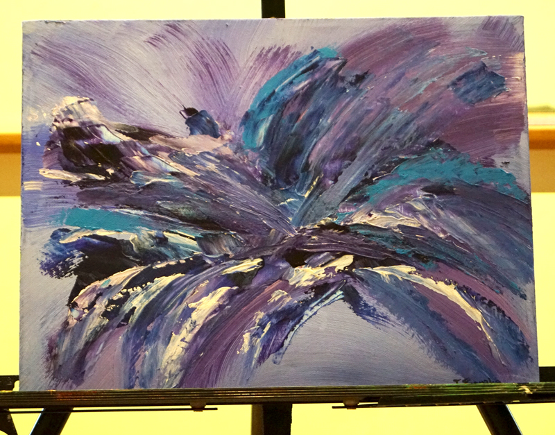 explosion in blue Acrylic on Canvas 30x40 cm