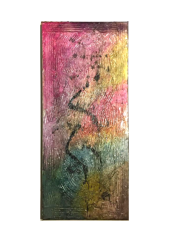 road map Watercolor/Acryl on Canvas 58x25cm