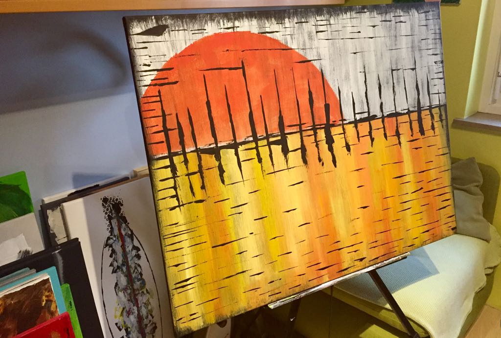 desert sun Acrylic on Canvas 70x70 cm