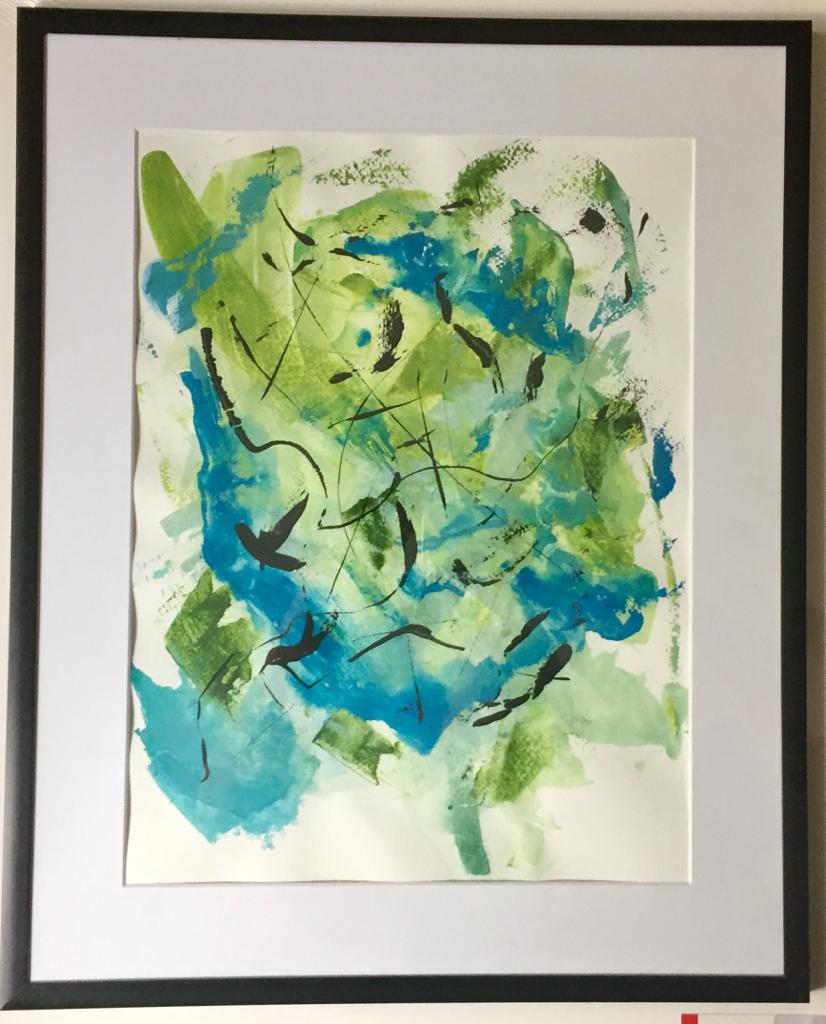 mystic birds Watercolor on Paper 50x40cm