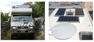 DCsolar Ecolux-series solar panels with 70W & 110W for charging 12 volt batteries. Solar panels with frames for motorhomes, campers, caravans & vans. Inexpensive solar panels with Sunpower solar cells also as a complete set with 110W. Inexpensive!