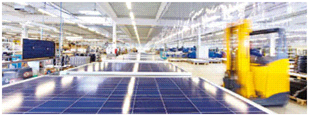 Solar modules with solar cells in different sizes, voltages (volts), currents (amps) and power (watts) for various applications.