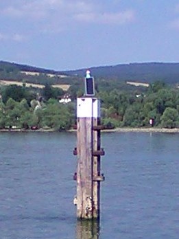 Solar modules for a marine sign on the Rhine - Always reliable electricity with SOLARA solar panels!