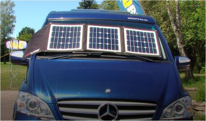 Mobile solar module for campers - use explained simply. SOLARA solar systems. Made in Germany!