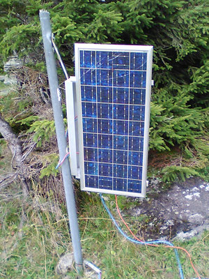 Solar system in the mountains for an electric pasture fence SOLARA solar power the reliable power supply even in the mountains!