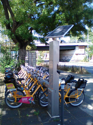 Solar power at a bike station - always the perfect solution with SOLARA solar panels!